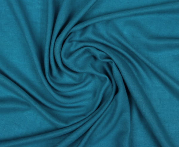 Deep Aqua Solid Pashmina - Image 5